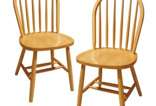Winsome Wood Windsor Chair, Natural, Set of 2