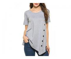 Sweetnight Women's Casual O-Neck Short Sleeve