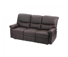 3 Set Motion Sofa Loveseat Recliner Set Living Room Bonded Leather Furniture
