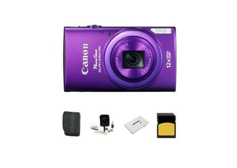 Canon PowerShot ELPH 340 HS Digital Camera Bundle